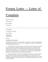 LETTER OF COMPLAINT TO SCHOOL