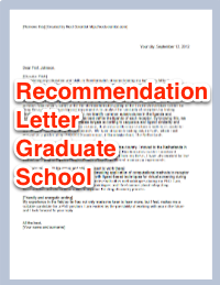 Free sample letters of recommendation for graduate school