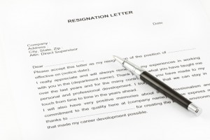 LETTER OF RESIGNATION FROM JOB