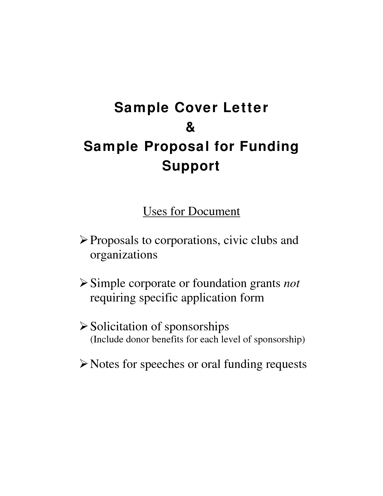 letter of application for funding