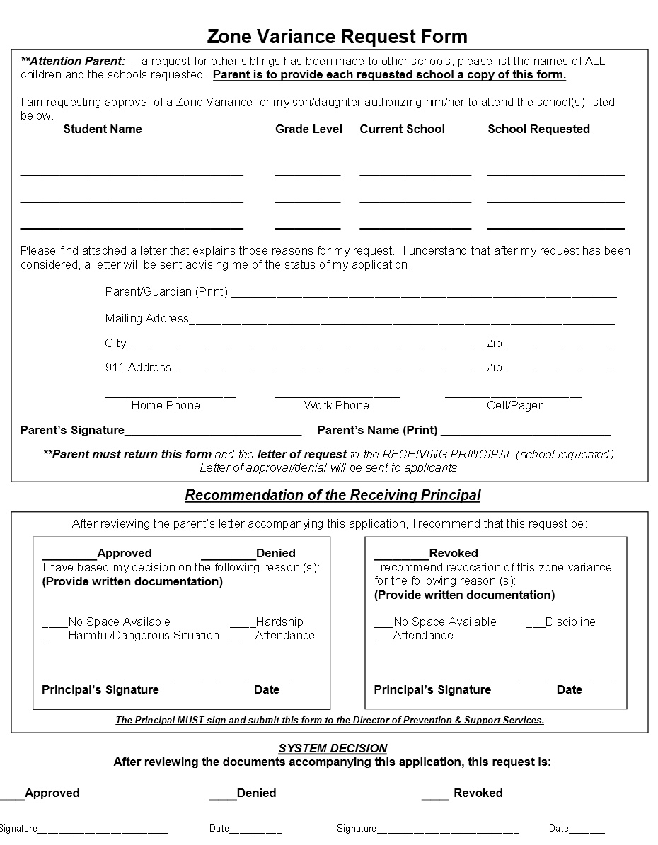 SAMPLE LETTER FOR SCHOOL ZONE VARIANCE / TRANSFER ~ Sample & Templates SAMPLE LETTER FOR SCHOOL ZONE VARIANCE / TRANSFER ~ Sample & Templates